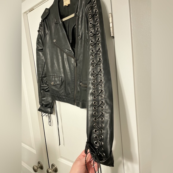 Silence + Noise Faux Leather Jacket - Size L | Edgy & Stylish - Picture 3 of 5